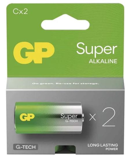 GP Super alkalna baterija, LR14 C, 2 kosa (B01312)