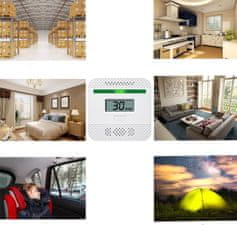 Farrot Mini prenosni detektor ogljikovega monoksida Alarm SR-909-2, 85DB zvok, svetlobni alarm, za avto, avtodom, dom, šolo, pisarno, bela