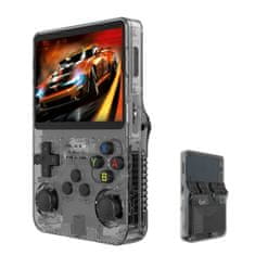 Smart Plus R36S Retro ročni predvajalnik iger Linux System 3,5-palčni zaslon IPS R35s Plus Prenosni žepni video predvajalnik za PS1/N64 White 64G