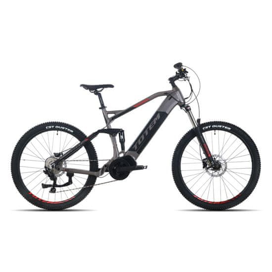 Xplorer Carry Pro 27,5 MTB električno kolo, sivo-rdeče
