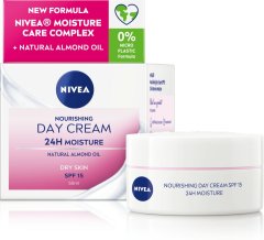 Nivea Hranilna dnevna krema za suho do občutljivo kožo OF 15 50 ml