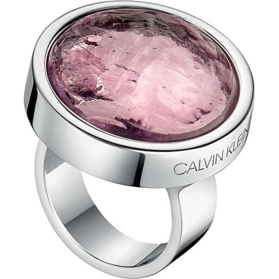 Calvin Klein Prstan iz medenine z vijoličnim rezanim steklom Charisma KJANVR02010