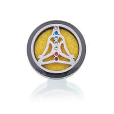 Ancient Wisdom Komplet difuzorja za avto - Pewter joga čakra - 30 mm