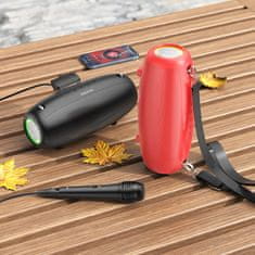 Borofone BP13 bluetooth brezžični zvočnik + mikrofon, rdeč