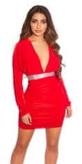 Amiatex Ženska obleka 106857, rdeča, UNIVERZáLNí
