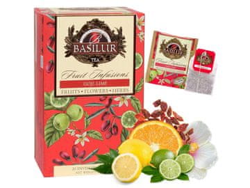 Basilur BASILUR Fruit Infusions - sadni čaj brez kofeina z naravnimi okusi goji, limete in citrusov, v vrečkah 20 x 2 g 1 kosi