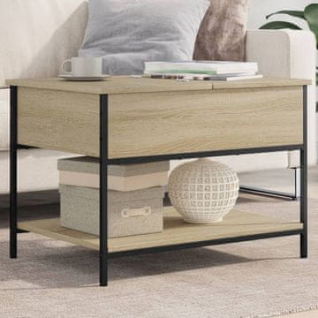 shumee Klubska mizica sonoma hrast 70x50x50 cm inž. les in kovina