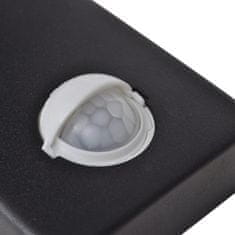 Vidaxl LED stenska svetilka iz nerjavečega jekla črna s senzorjem