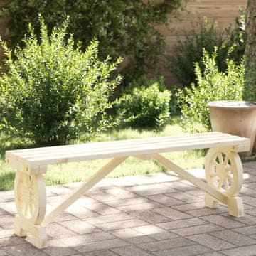 Vidaxl vidaXL Vrtna klop 115 cm masivni jelkov les