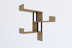 Woody Fashion Stenska polica, Bombe - Sapphire Oak