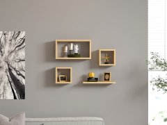 Woody Fashion Stenska polica, Babi - Sapphire Oak
