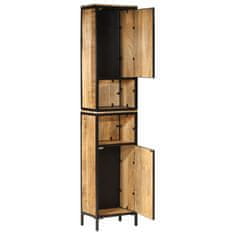 Greatstore Kopalniška omarica 40x27x180 cm železo in trden mangov les