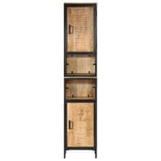 Greatstore Kopalniška omarica 40x27x180 cm železo in trden mangov les