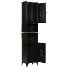 Greatstore Kopalniška omarica 40x27x180 cm železo in trden mangov les