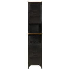 Greatstore Kopalniška omarica 40x27x180 cm železo in trden mangov les