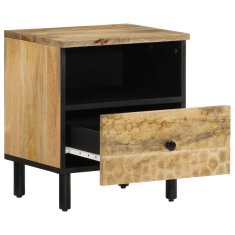 Greatstore Nočna omarica 2 kosa 40x33x46 cm trdna borovina