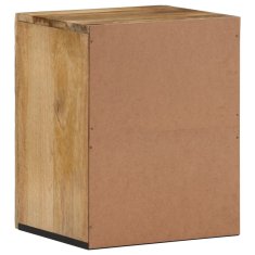Greatstore Stenska kopalniška omarica 38x33x48 cm trden mangov les