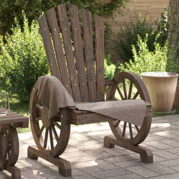 Vidaxl vidaXL Vrtni stol Adirondack, masiven jelkov les
