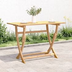 Greatstore Zložljiva vrtna miza 110x55x75 cm trden akacijev les