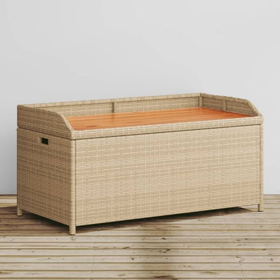 Greatstore Klop s prostorom za shranjevanje bež 100x50x52 cm