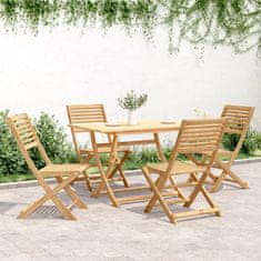 Greatstore Zložljivi vrtni stoli 4 kosi 48,5x61,5x87 cm trdna akacija