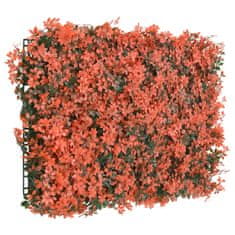 Vidaxl Ograja iz umetnih javorjevih listov 24 kosov sv. rdeča 40x60cm