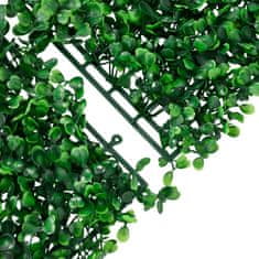 Vidaxl Ograja iz umetnega grmovja 24 kosov zelena 50x50 cm