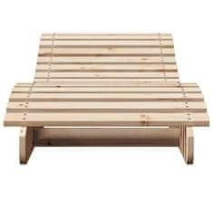 Greatstore Ležalnik 2 kosa 205x60x31,5 cm trdna borovina