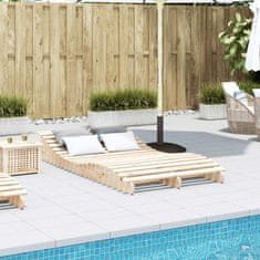 Greatstore Ležalnik 205x110x31,5 cm trdna borovina
