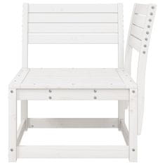 Greatstore Kotni vrtni kavč bel 73x73x78 cm trdna borovina