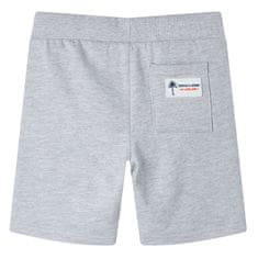 Vidaxl Otroške kratke hlače z vrvico siv 116