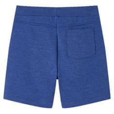 Vidaxl Otroške kratke hlače z vrvico modra melange 92