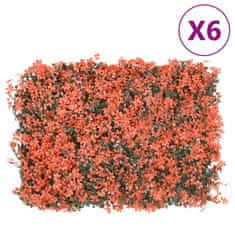 Vidaxl Ograja iz umetnih javorjevih listov 6 kosov sv. rdeča 40x60 cm