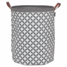 Vidaxl Košara za perilo Diamonds 60 L siva