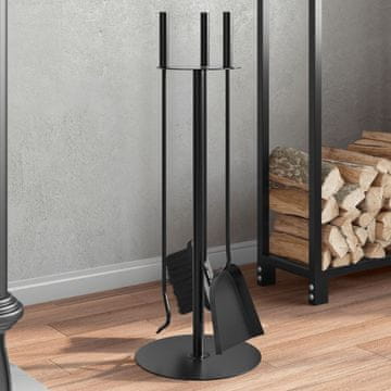 Vidaxl vidaXL 4-delni komplet dodatkov za kamin 22 x 59 cm jeklo