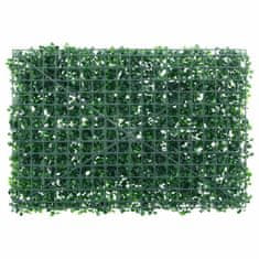 Vidaxl Ograja iz umetnega grmovja 24 kosov zelena 40x60 cm
