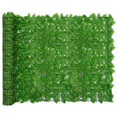 Greatstore Balkonsko platno z zelenim listjem 200x150 cm
