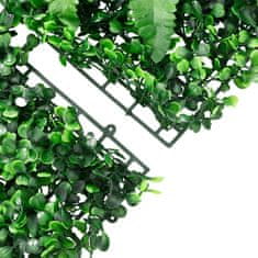Vidaxl Ograja iz umetnih rastlin 24 kosov zelena 40x60 cm