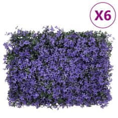 Vidaxl Ograja iz umetnih listov 6 kosov vijolična 40x60 cm