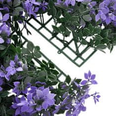 shumee Ograja iz umetnih listov 6 kosov vijolična 40x60 cm