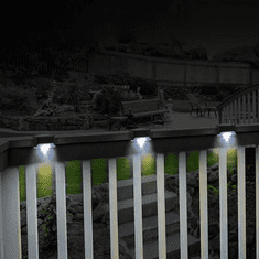 Maclean LED solarna svetilka Maclean 319 terasna stopniščna, senzor mrak, 0.6W, IP44, 40lm, črna