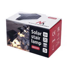 Maclean LED solarna svetilka Maclean 319 terasna stopniščna, senzor mrak, 0.6W, IP44, 40lm, črna