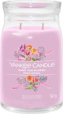 Yankee Candle Dišeča sveča Podpis v steklu velika Hand Tied Blooms 567g