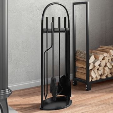 Vidaxl vidaXL 5-delni komplet dodatkov za kamin 23x15x66 cm jeklo