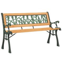 Vidaxl Vrtna klop 116 cm trden les jelke in jeklo