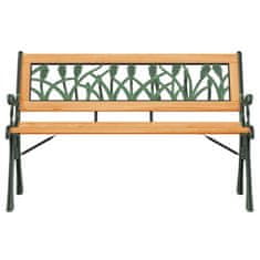 Vidaxl Vrtna klop 116 cm trden les jelke in jeklo