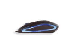 Cherry miška Gentix, USB, žična, črna z modro osvetlitvijo