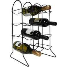 HIT Kovinsko stojalo za vino črno 12 steklenic HT-22170822