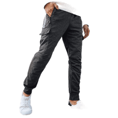 Dstreet Moške športne hlače MINOS temno sive barve ux4276 2XL-3XL