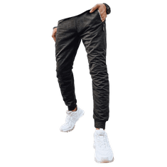 Dstreet Moške športne hlače LIVASI temno sive barve ux4279 M-L